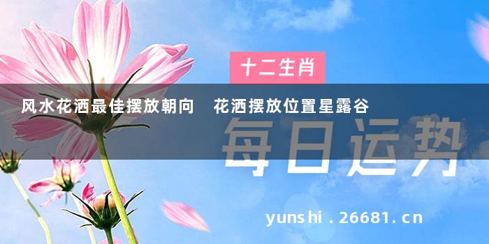 风水花洒最佳摆放朝向 花洒摆放位置星露谷